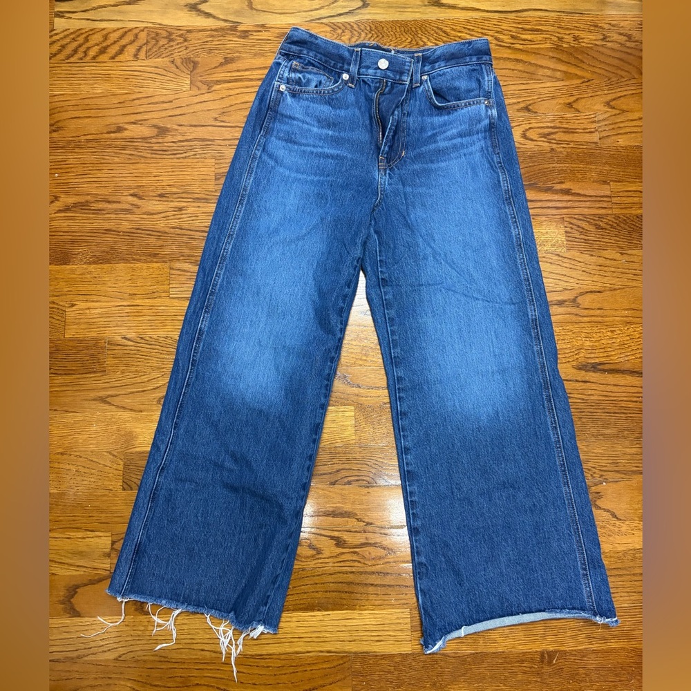 Veronica Beard Taylor Cropped Wide Leg Jean Size 26